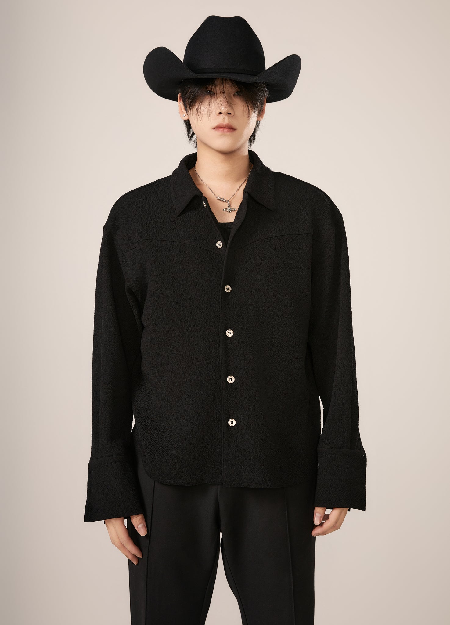 DP PARADIS 24SS Japan Pleated Foam Shirt